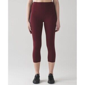Lululemon Align Crop 19" Women's Size 6 Deep Rouge High Rise Leggings Athletic
